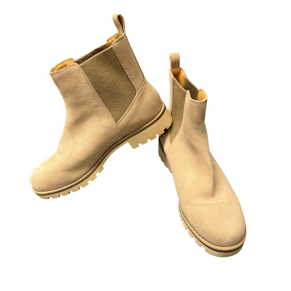 Crown Vintage Boots Womens 11 Tipryn Tan Suede Chelsea Pull On Bootie